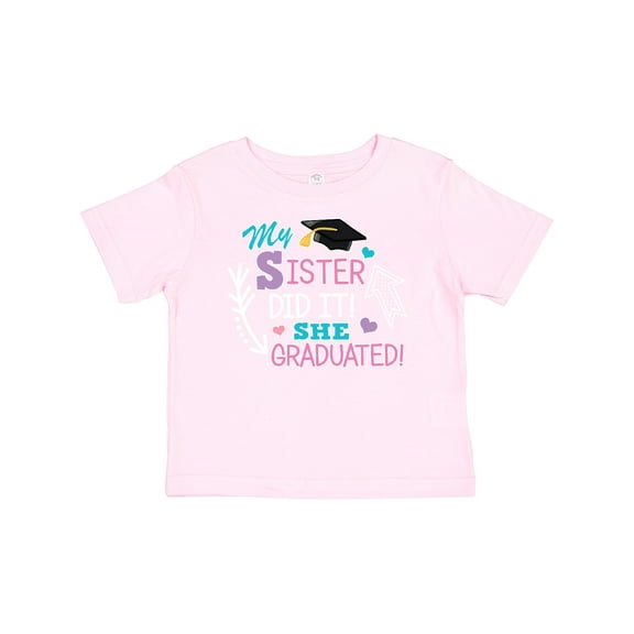 Inktastic My Sister Graduated with Cap and Arrows Girls Baby T-Shirt