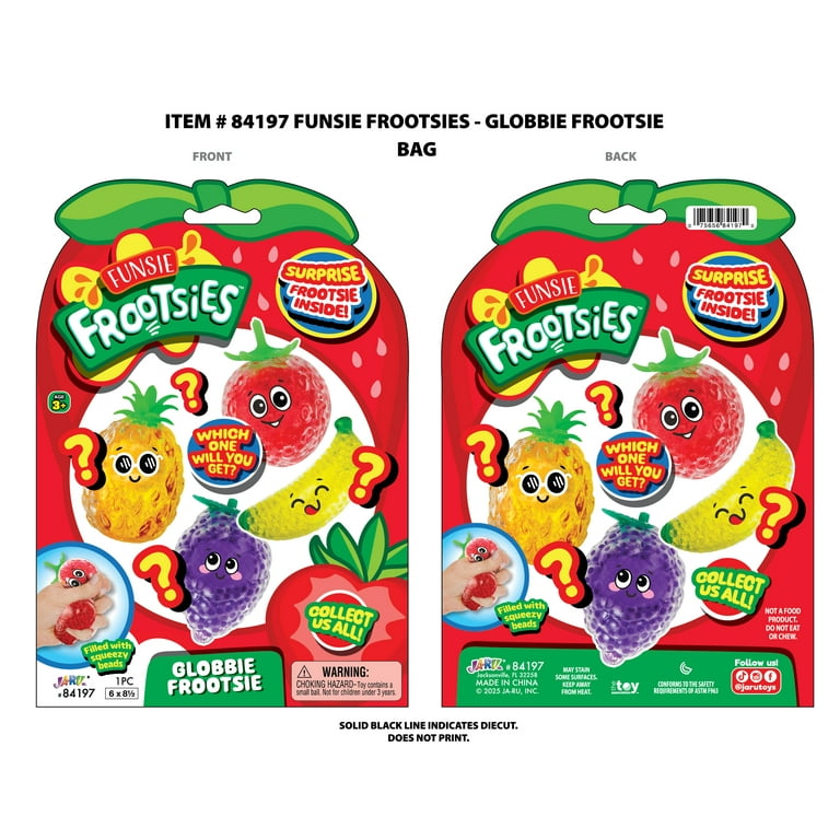 Ja-Ru Squish Attachment Globby Frootsies Novelty Squeeze Fruit Toy