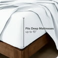 thumbnail image 3 of Bare Home Flannel Sheet Set - 100% Cotton - Deep Pocket - Split King, White, 5-Pieces, 3 of 7