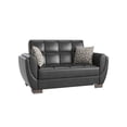 thumbnail image 2 of Ottomanson Origins Air Sleeper Loveseat, Black Leatherette Fabric, 2 of 10