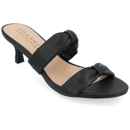 

Journee Collection Womens Dyllan Kitten Heel Slip On Open Toe Pumps