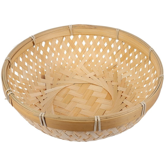 1pc Kitchen Bamboo Fruit Basket Vegetable Holder Multipurpose Vegetable Basket
