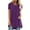 Purple womens sets, variant on Wenini Plus Size Women'S Tops, Tees & Blouses Solid Basic Tops Tees Blouses Summer Tops Hawaiian Loose Casual Fashion Round Neck Short Sleeve T-Shirt Purple s