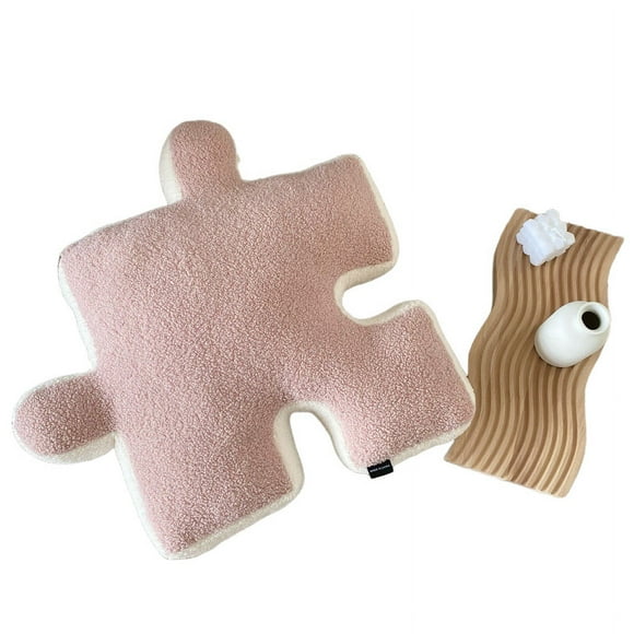 Plush Puzzle Pillow, Soft Sofa Bed Pillow, Puzzle Block Plush Backrest, Floor Mat-Jinjin