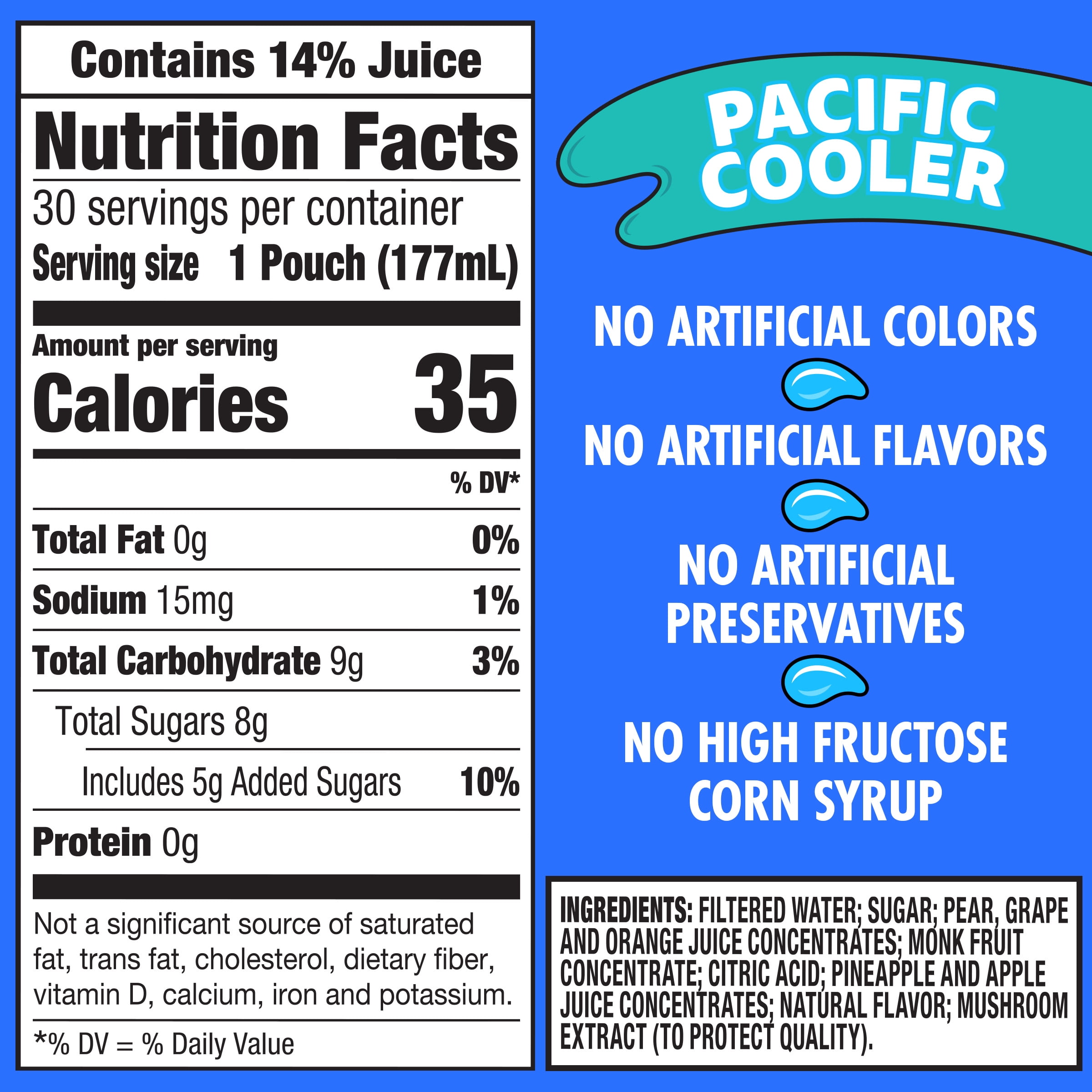 Capri Sun Pacific Cooler Nutrition Facts Home Alqu