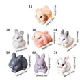 thumbnail image 3 of 10Pcs Mini Easter Rabbit Figurines Lovely Rabbit Miniatures for Easter Decoration and Resin Cake Toppers, 3 of 20