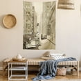 thumbnail image 2 of Jazz Music Tapestry, Illustration of a Guitarist in an Old Street of New York Buildings Music Cityscape, Wall Hanging for Bedroom Living Room Dorm Decor, 40W X 60L Inches, Beige, by Ambesonne, 2 of 5