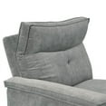 thumbnail image 6 of Lexicon Tesoro 6-Piece 3 Recliner Wood & Fabric Power Sectional Set in Dark Gray, 6 of 10