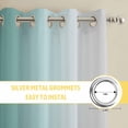 thumbnail image 6 of Teal Grey Ombre Kitchen Curtains Window Panels, Farmhouse Gradient Minimalist Insulated Window Treatment Curtain, Grommet Curtains for Bedroom/Living Room/Bathroom, 2 Piece 42"Wx54"L, 6 of 8