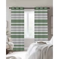 thumbnail image 3 of Sage Green Stripes Blackout Curtains, Light Blocking Print Window Curtains, Modern Minimalist Horizontal Ombre Lines Thermal Insulated Window Drapes for Living Room 2 Panels, 104"W x 72"L, 3 of 9