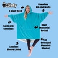 thumbnail image 3 of The Comfy Original Oversized Microfiber Wearable Blanket for Adults, Aqua, 3 of 9