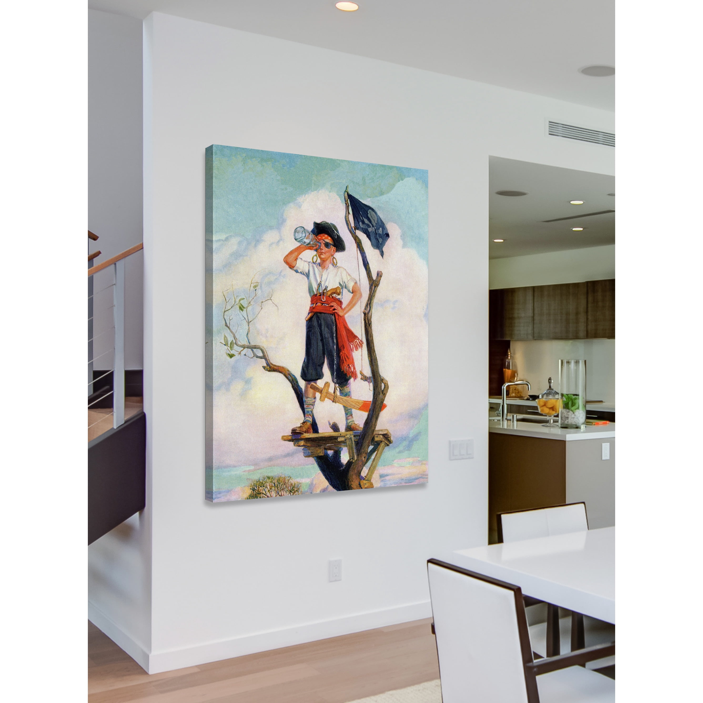 Marmont Hill "Pirate" by Curtis Painting Print on Canvas