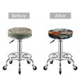 thumbnail image 3 of Dog Guitar Starry Night Round Bar Stool Seat Covers, Elastic Round Chair Cover Stool Seat Slipcover Bar Stool Cushions Round Pad for 12-14 inch, 3 of 5