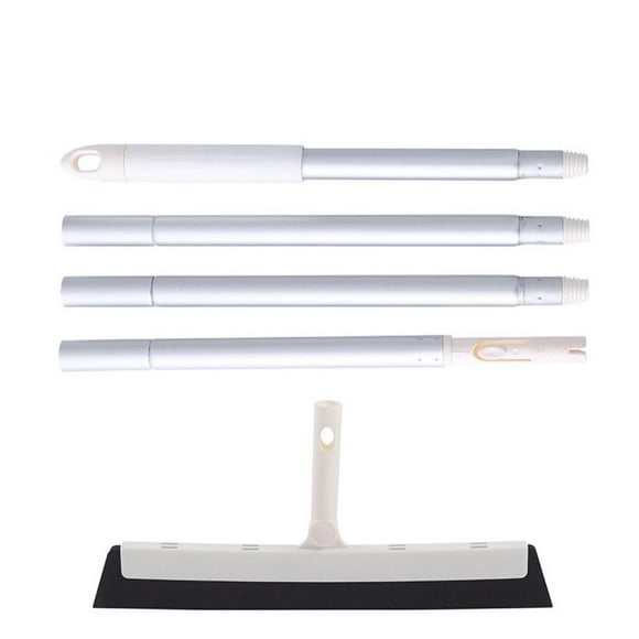 Multifunctional Floor Scraper with 115cm Aluminum Handle, 180° Rotating Head for Tight Spaces, TPR Blade for Water and Debris Removal, Ideal for Tile, Glass, and Hardwood Surfaces
