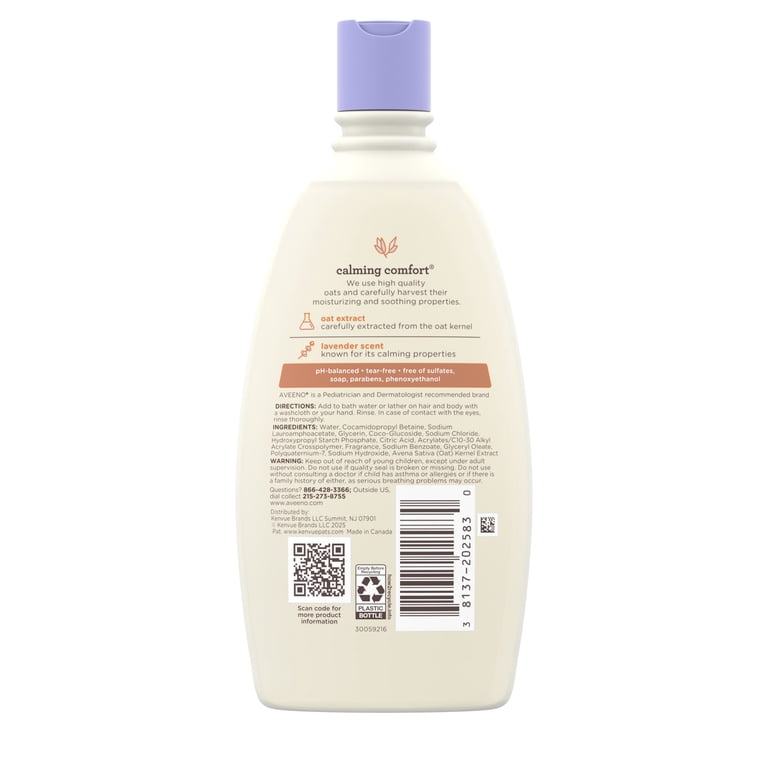 Aveeno Baby Calming Comfort Bath & Body Wash, Lavender photo 4