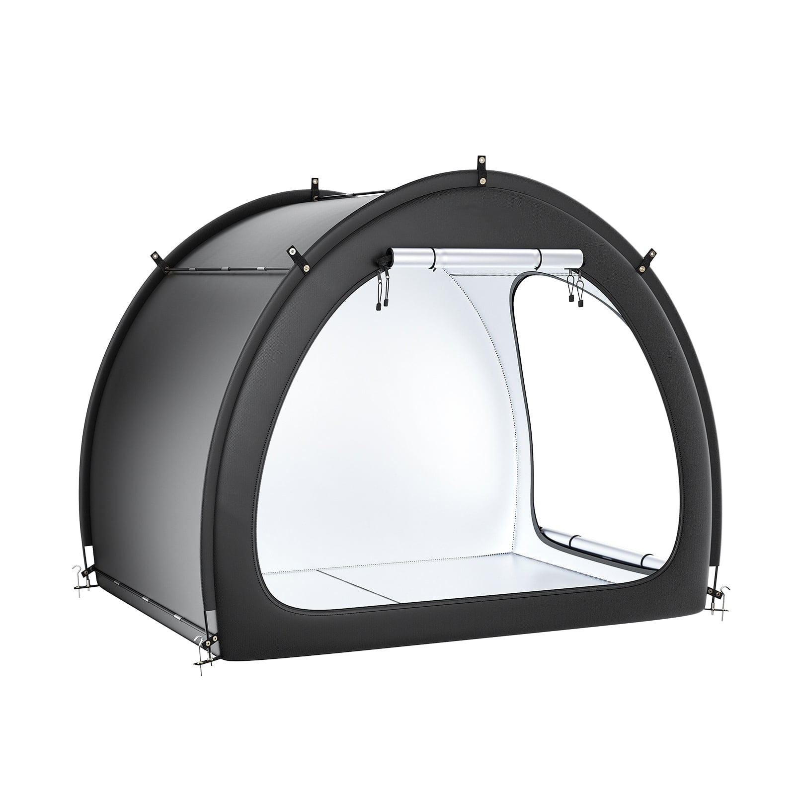 KFFKFF Outdoor Bike Shelter, Holds 4-5 Bicycles, Spacious Tent with Ventilation, Water-Resistant Design Featuring Durable Fiberglass and Dual Entry, Suitable for Bikes