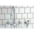 thumbnail image 2 of Kingston Brass KS1291PXBS Restoration Wall Mount Bridge Kitchen Faucet with Brass Sprayer, Polished Chrome, 2 of 4