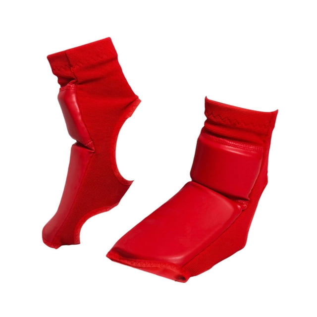 Protector de pie para boxeo, equipo para pies de Taekwondo para hombres, mujeres y niños, almohadillas para tobillo, Protector de pies para bolsa de Rojo