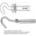 thumbnail image 2 of Concrete Wall Hook, 304 Stainless Steel Opening Expansion Hook Wear Resistant Anti Corrosion Anti Rust Hook Expansion Hooks Concrete Block Anchors for Concrete Wall(M6), 2 of 5