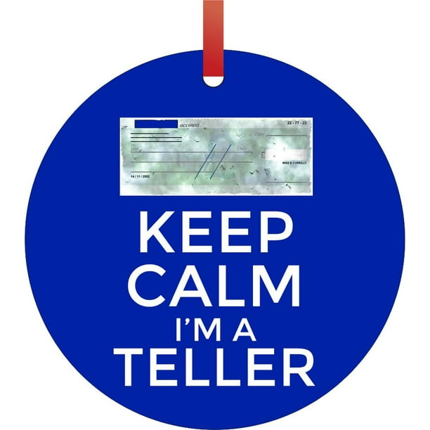 Keep Calm I'm a Teller Career Job Profession Appreciation Gift Round