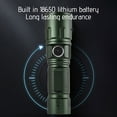 thumbnail image 4 of Flashlight LED High Powered Rechargeable 5 Modes Zoomable Super Bright Handheld Light for Outdoor Camping Emergency, Army Green, 4 of 6