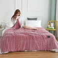 thumbnail image 4 of SIYTUAU Double Layer Soft Thick Raschel Blanket For Bed Sofa Cozy Winter Fleece Throw Blanket Polyester Material Machine Washable Home Bedding Hot Pink, 4 of 7