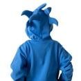 thumbnail image 4 of Sonic The Hedgehog Cosplay With Foam Ears Long Sleeve Blue Boy's Zip Up Hooded Sweatshirt-XXL, 4 of 5