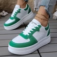 thumbnail image 3 of Women's Platform Lace Up Casual Shoes Fashion Color Blocking Slip On Sneakers Breathable Non Slip Running Shoes, 3 of 6