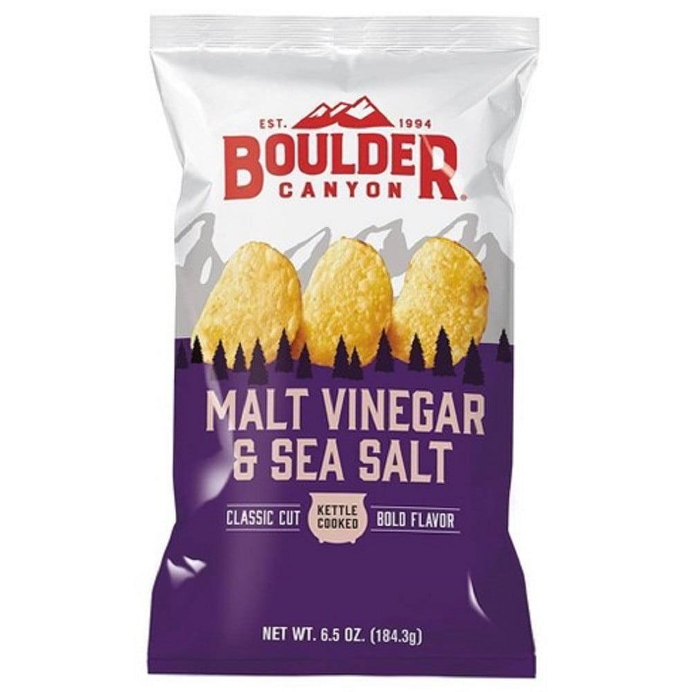 Boulder Canyon Kettle Style Potato Chips Malt Vinegar & Sea Salt 6.5