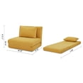 thumbnail image 6 of A&D Home Santa Polyester Futon Convertible Chair, Yellow, 6 of 9