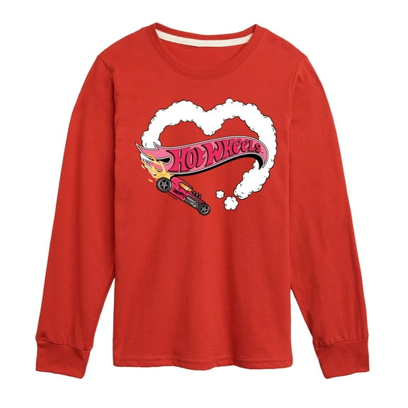 Hot Wheels - Burnout Heart - Toddler & Youth Long Sleeve Graphic T-Shirt