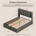 thumbnail image 6 of Aiho 5 Pieces Bedroom Furniture Set, Includes Queen Lift Up Storage Bed, Nightstands Set of 2, Double Wide 6-Drawer Dresser and Vanity Table Set - Black, 6 of 9