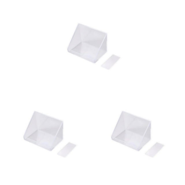 yingyy 1/2/3/5 Wall Mounted Rack Plastic TV Set-top Box Shelf Mirror Cabinet Diagonal Support Partition Holder Kitchen Accessories Transparent 3PCS