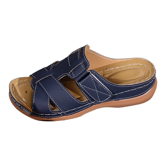 YLYL Orthopedic Sandals for Women Boho Wedge Platform Heel Open Toe Slip on Dressy Casual Summer Beach Shoes