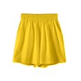 thumbnail image 4 of Yanyanz Womens Pants Dressy Casual, Shorts for Women, Womens Casual Comfy Pockets Wide Leg Cotton Shorts for Women Trendy Beach Pants Vacation Outfits, Wide Leg&nbsp;Pants&nbsp;Women Yellow XL, 4 of 4