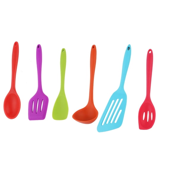6-piece Food Grade Cooking Tool Kit Premium Non-stick Silicone Kitchen Utensils Set