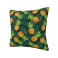 thumbnail image 2 of Wukai Pineapples with Palm Leaves Premium Polyester Fleece Pillow Covers with Hidden Zipper Closure,Luxuriously Soft and Durable-18"x18", 2 of 7