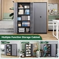 thumbnail image 6 of Letaya Metal Garage Storage Cabinets with Lock Door and Adjustable Shelves, Steel Tool Cabinets for Home,Office,Warehouse Organisieren (Black Grey, 72" H), 6 of 16
