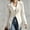 White, variant on Women Suede Fringe Jacket Lapel Long Sleeve Open Front Western Coat with Tassel Trim Casual Slim Outerwear for Autumn