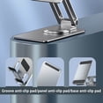 thumbnail image 2 of Maoww Folding Phone Holder Adjustable Aluminum Alloy Rotating Cellphone Bracket Holding Stands Support Rack Accessory Gray, 2 of 9