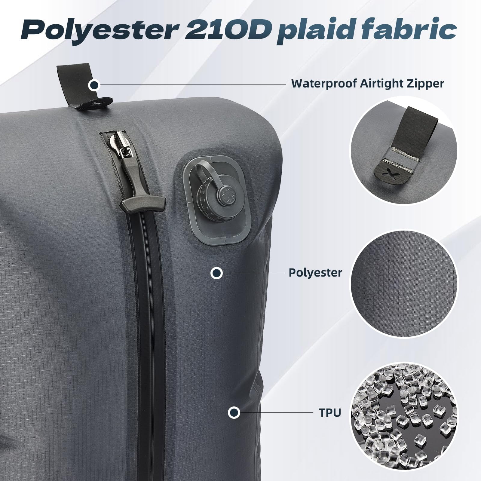 Vacuum Storage Bags with Built-In Pump (No Separate Pump), USB-C Charging, Waterproof Airtight for Travel, Clothes, Bedding, Suitcase