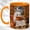 Orange, variant on Moonlit Ghost Coffee Mug, Cozy Library Mug, Ceramic 11 oz