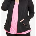 thumbnail image 3 of ID Ideology Women's Essentials Performance Zip Jacket Black Size 2X, 3 of 3