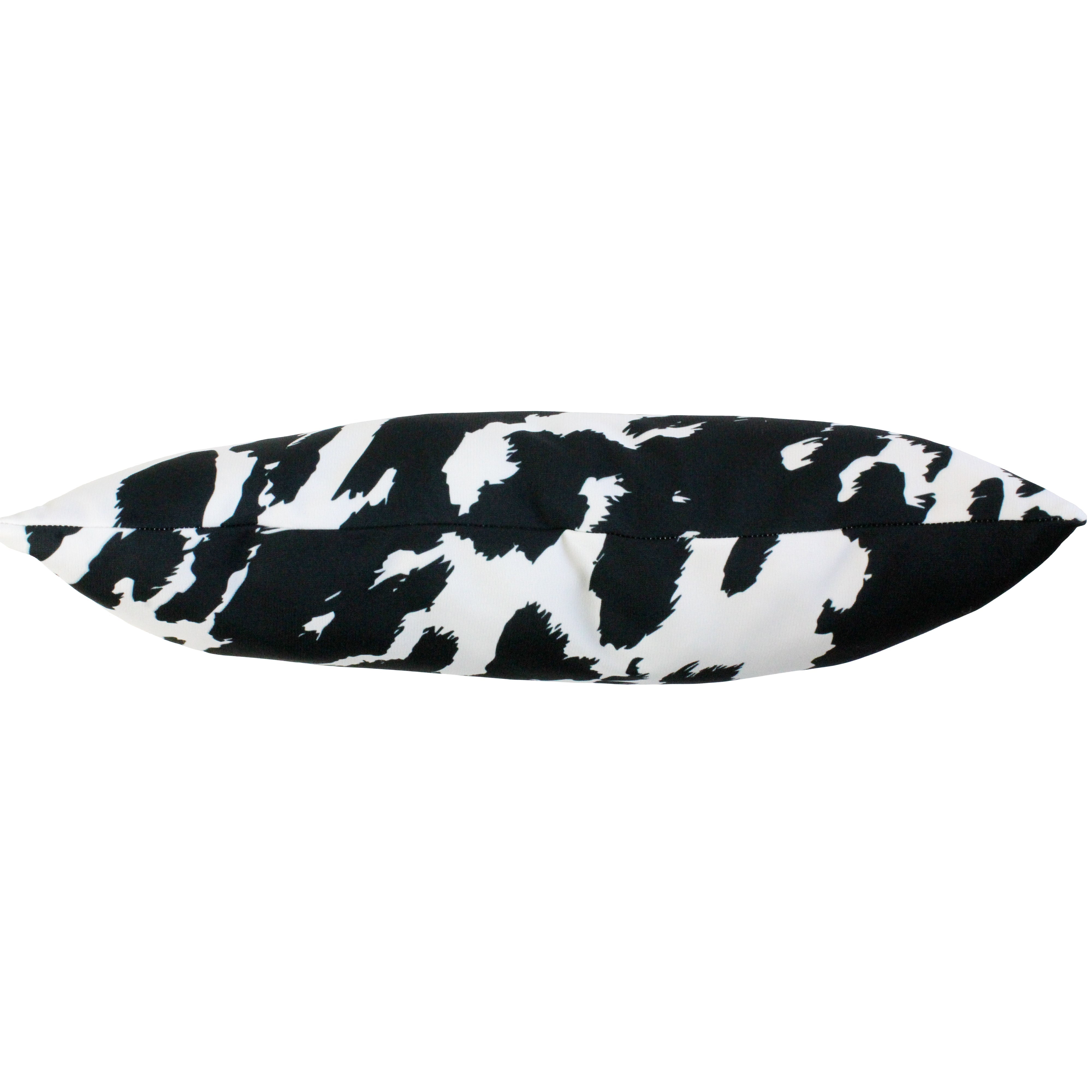 Everything Comfy Cow Print Decorative Pillow, 16x6 Inch, Black,