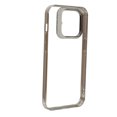 thumbnail image 1 of Funda magnética para teléfono Funda delgada para teléfono a prueba de golpes con protector de lente de cámara Pata de cabra Funda protectora dura para PC de alta transparencia Plata para iPhone 14, 1 of 5