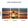 thumbnail image 3 of Ullo0ord Airplane Pictures Wall Art Landscape Sunset Airplane Canvas Print Wall Art Picture Modern Home Decor Canvas Painting Wall Art Poster for Bedroom Living Room Decor  12x16x3pcs, 3 of 6
