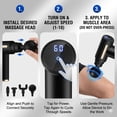 thumbnail image 3 of Massage Gun Deep Tissue - Portable Percussion Back Massager with 4 Heads for Muscle Relaxation & Body Comfort, 3 of 9