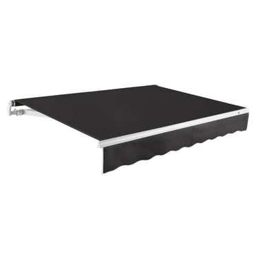 Awntech 10 Ft Maui Right Motorized Heavy Duty Patio Retractable Awning (120in x 9.25in x 96in), Black