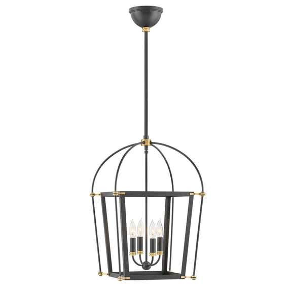 4057BK Hinkley Lighting Selby - Four Light Pendant in Traditional Style - 16.25 Inches Wide by 24 Inches High