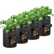 thumbnail image 1 of Paquete de 4 bolsas de cultivo de papas con ventana de solapa, macetas de tela de aireación con asas para jardín y plantación (negro), 1 of 4